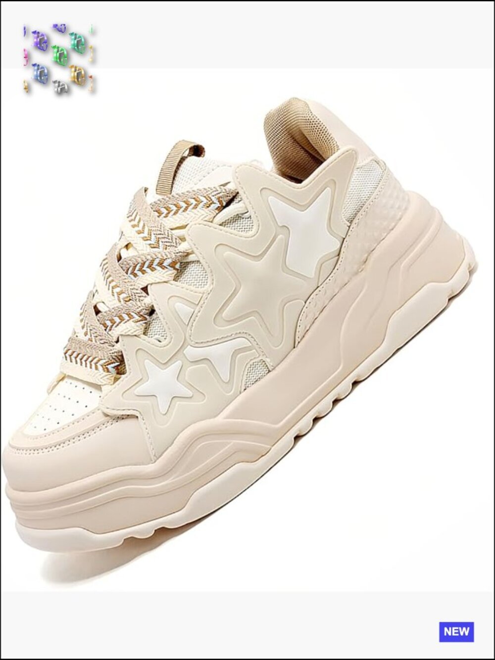 Chunky Platform Sneakers Y2K Fashion Stars Retro Casual Walking Shoes